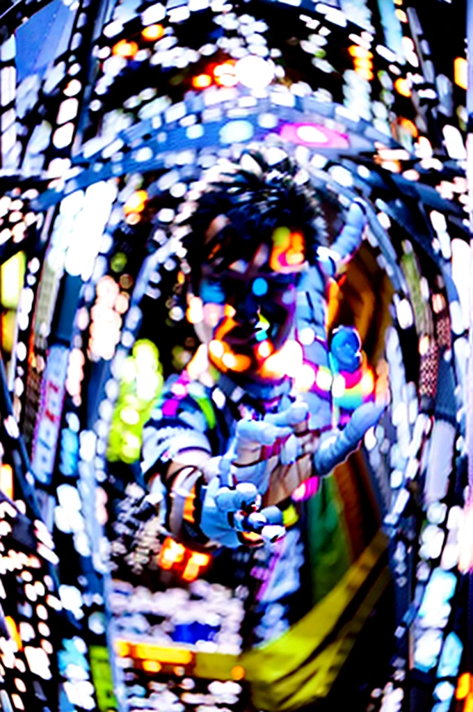 3D, personality: Johnny reaching out to touch the portal. A gentle wind picking up and swirling around him, causing his hair to dance in the breeze. The portal beginning to pulse with a soft, inviting light. unreal engine, hyper real --q 2 --v 5.2 --ar 16:9