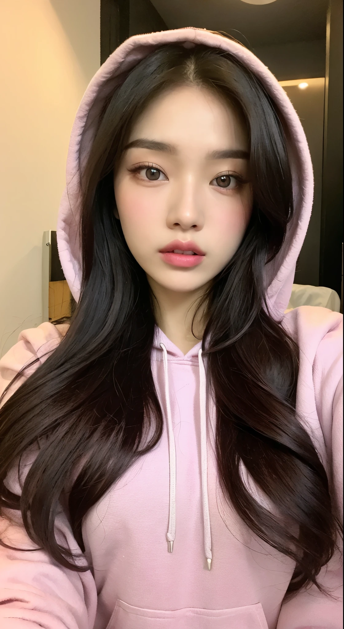 Close-up of a woman in a hoodie and shirt, black pink jenny, Nam Jae Young, That's a cute Korean face, blackpink joshi, blackpink roseanne park, Shin Jin Young, Choi Hong Hwa, Ulzzang, Gombi, portrait of blackpink joshi, Larisa Manobar, headshot profile picture, With a round face