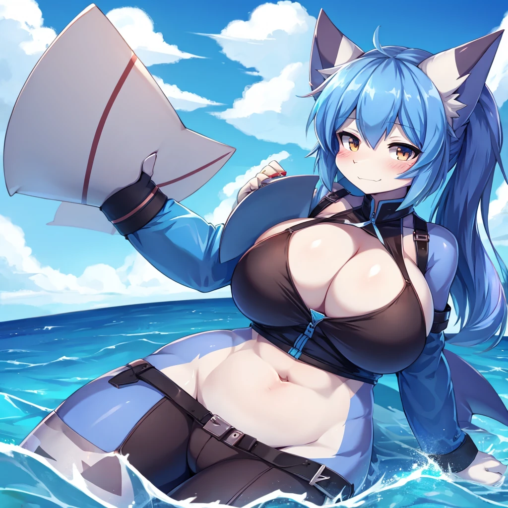 shark girl,furry,Cute Moe,big breasts,Good quality