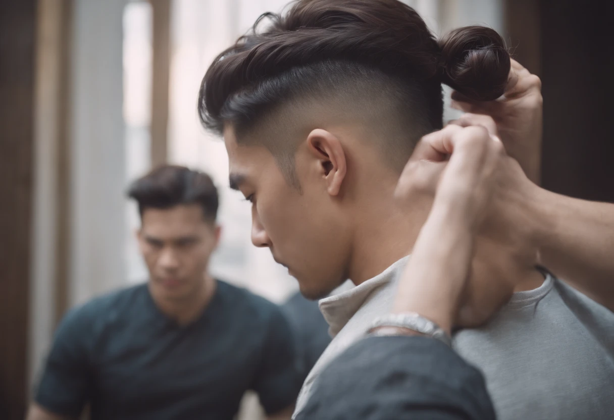 Asian men's hairstyles 3 cm curls