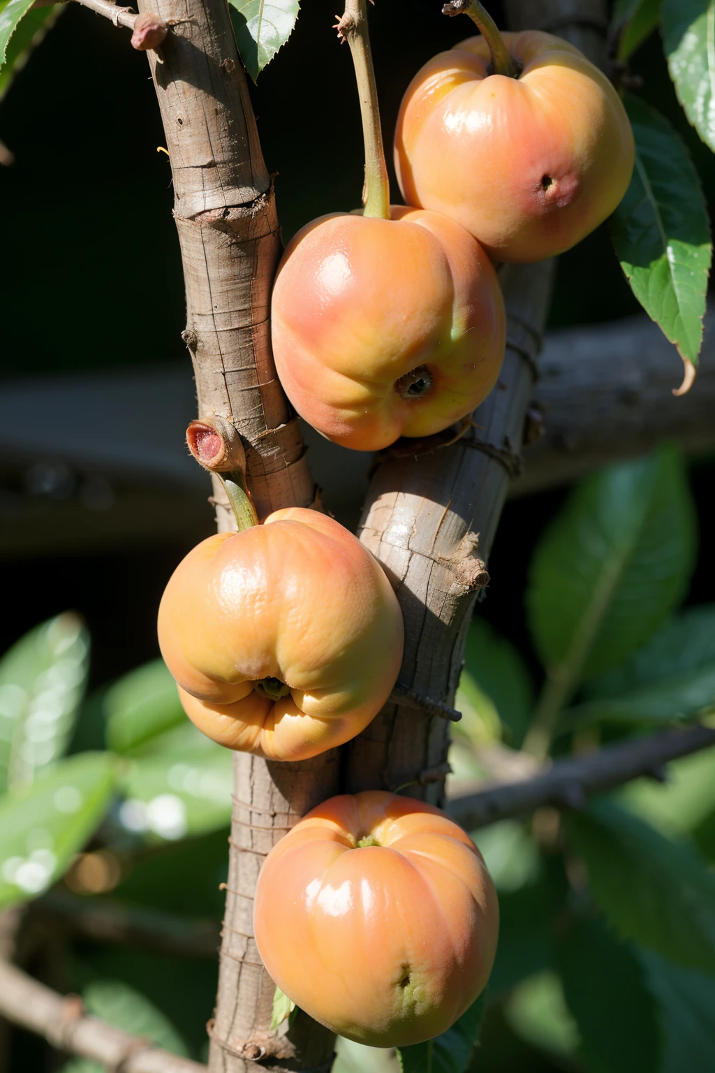 Close-up of pests on apricot tree