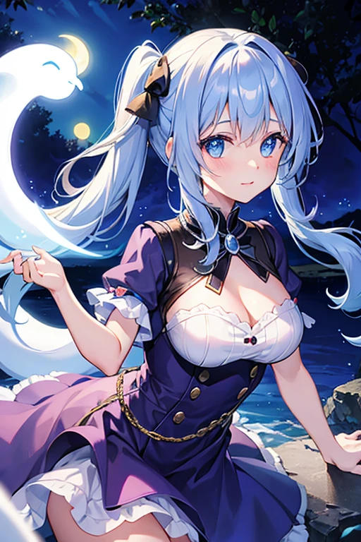 night, moonlight, ghost girl