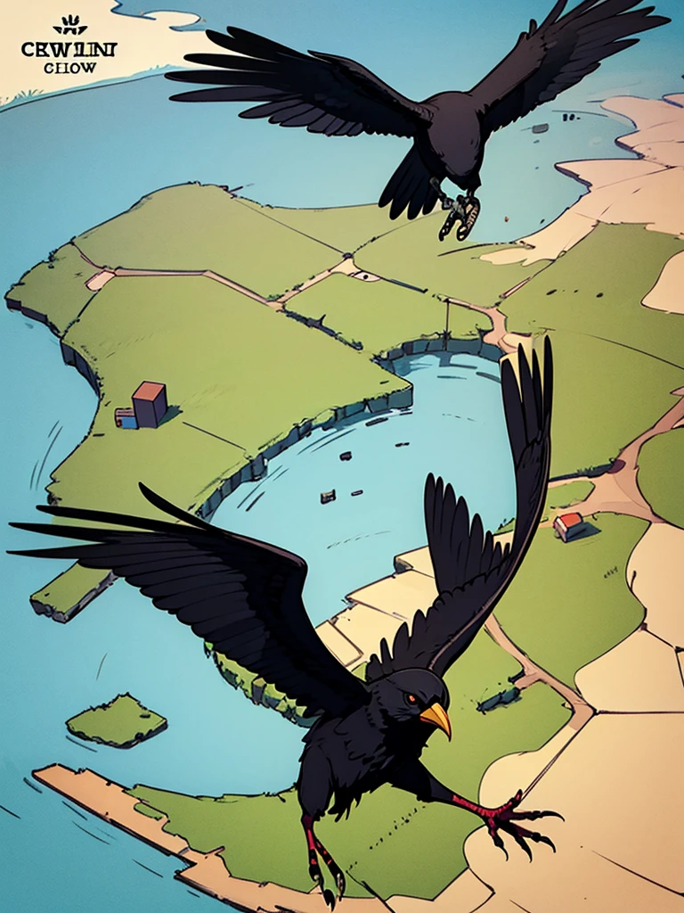 Crow,on map