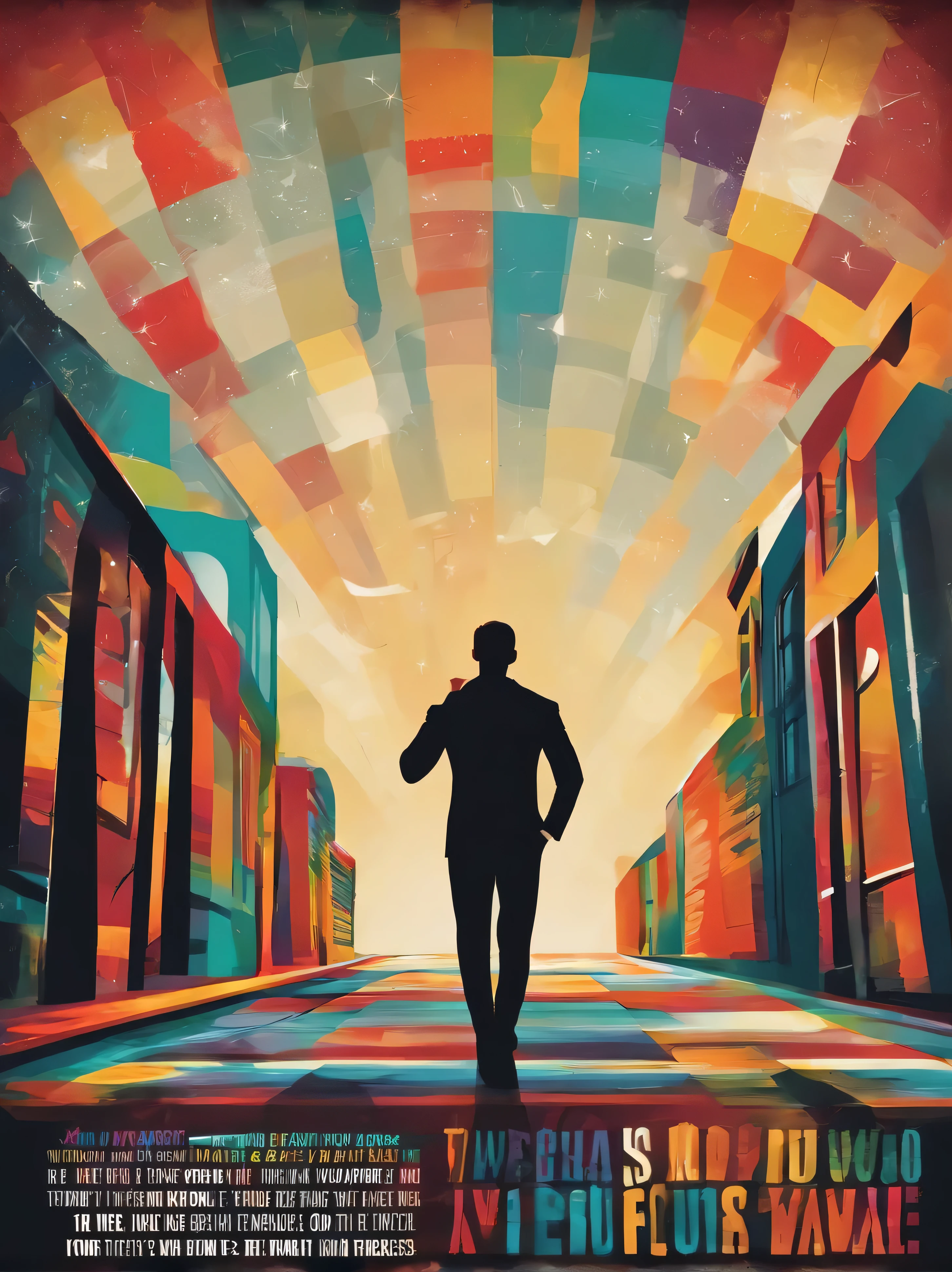 Design a motivational wall art poster for aspiring entrepreneurs, featuring inspiring quotes, images of success, and vibrant colors to ignite their passion and drive during their entrepreneurial journey."