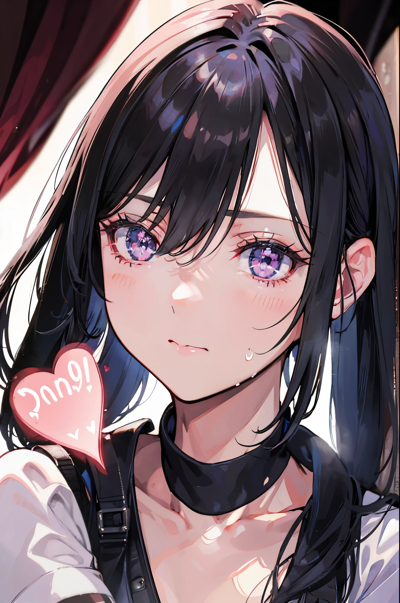 Tifa locked heart, Sweat, extreme eye detail, Anime 4K wallpapers, Super sharp, Boiling aura, best lighting, masterpiece, perfect color