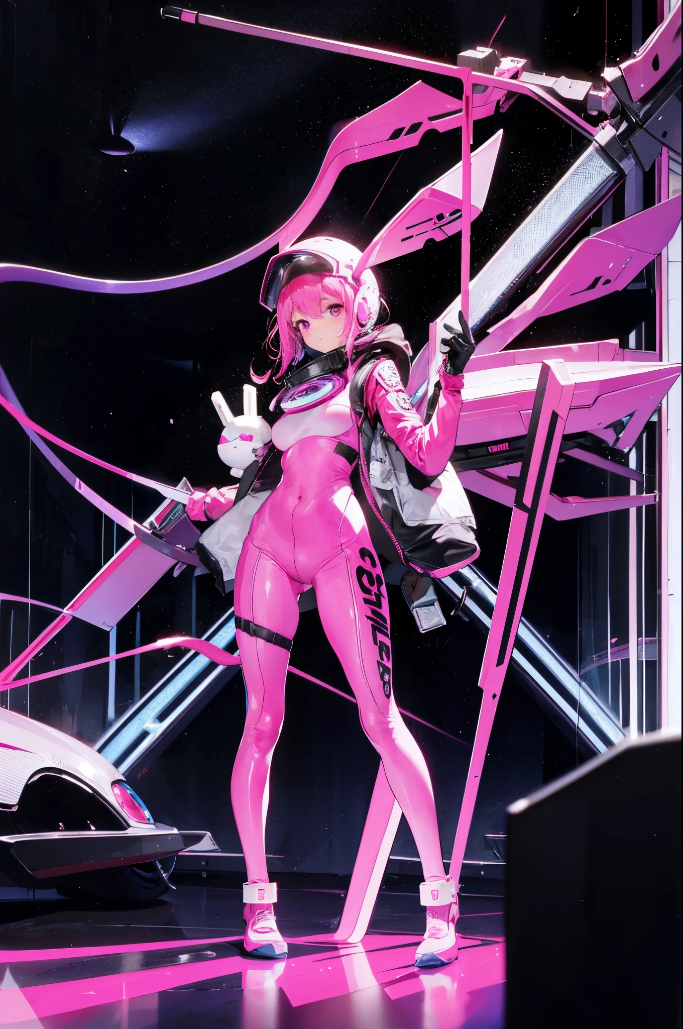 Best quality, masterpiece, ultra high res, (photorealistic:1.4), raw photo,(slender legs)(beautiful hands)(perfect body shape),dynamic pose,1girl,solo, school uniform, in the dark, deep shadow, low key, cold light 12000K 