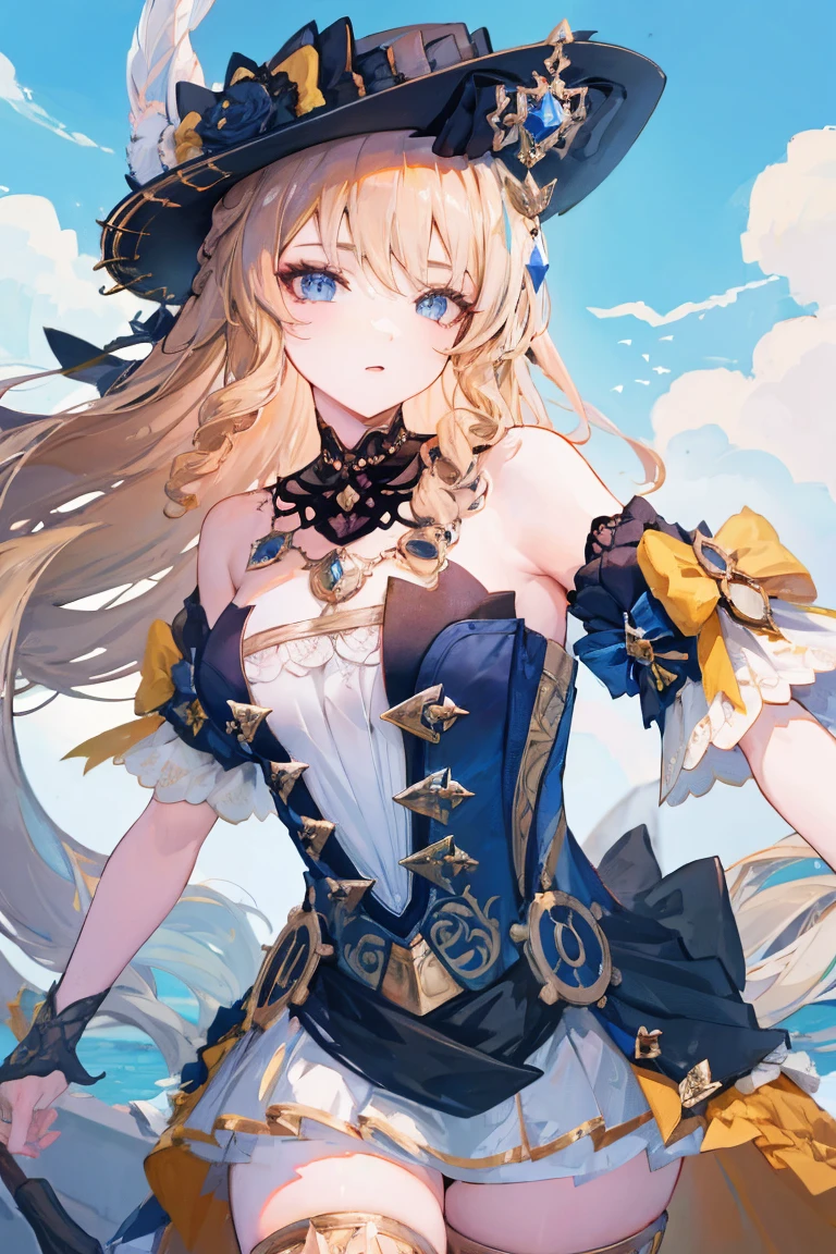 navia (genshin impact), cowboy shot,highest quality, 8k