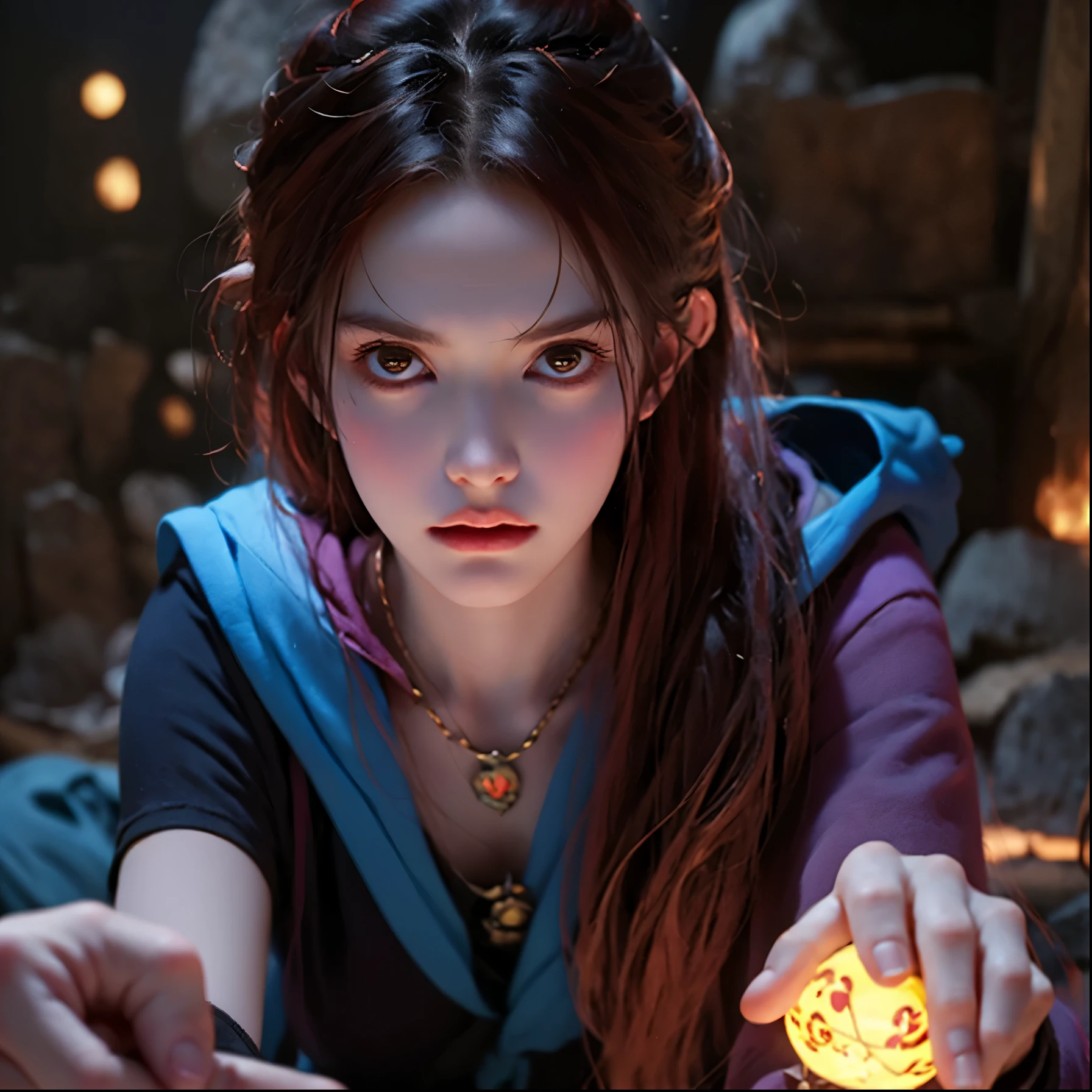 Create an 16 years old female Character from Code Lyoko looking directly to the Camera , In a world of magic and adventure, a young human mage embarks on a quest to save their kingdom from the clutches of an evil sorcerer.


