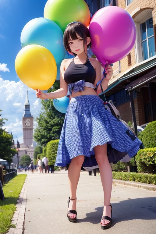 balloon seller, full body,