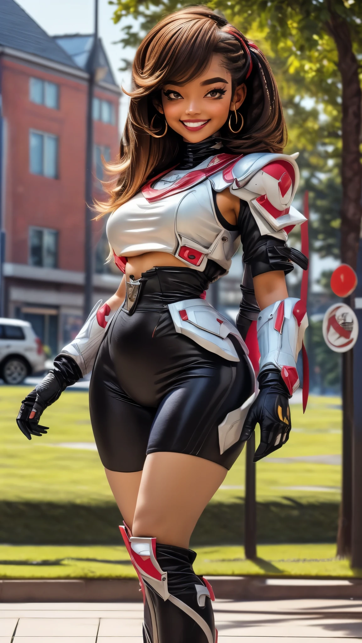 (best quality,4k,8k,highres,masterpiece:1.2),ultra-detailed, College Girl walking around college campus, wide hips, strutting her stuff, Smiling and laughing, Flirting with the viewer, HDR, 8k, absurdres, cinestill 800, sharp focus, add_detail:3 (solo woman) anime Villainess