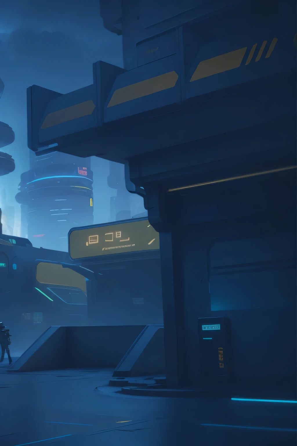futuristic city, With circular energy matrix, Futuristic Cyberpunk 2077, --automatic