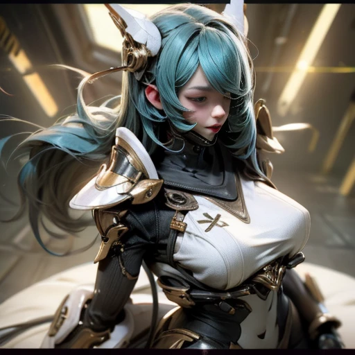 Perfect Cyborg、camel toe、huge tit、Nipple Puffs、cleavage、Plump、Super big breasts、super big butt、Brain modification、sexy、sexyポーズ、lure、cable、wiring、armor、cowboy shot、High Speed Mode、Faster than light