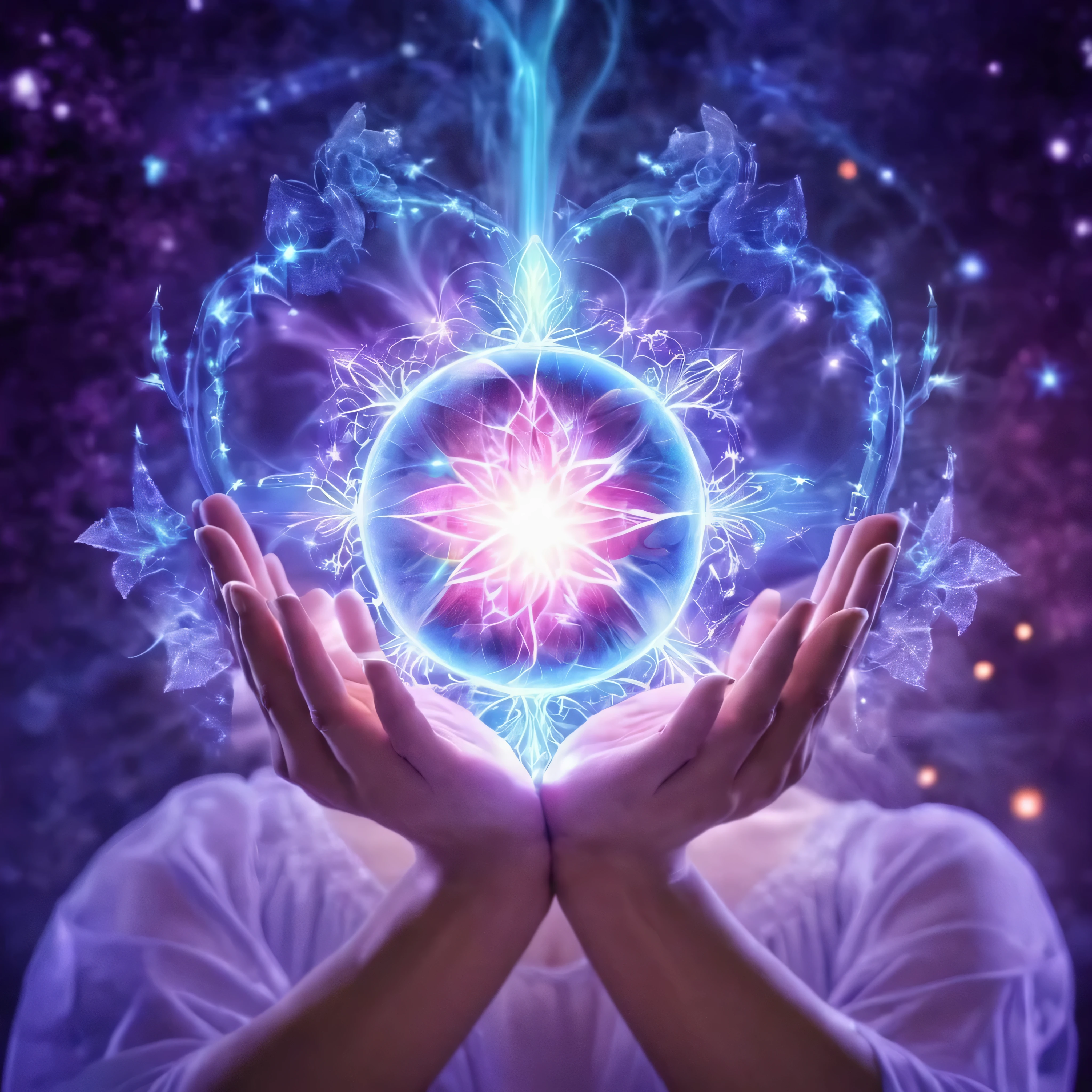 Enchanting magical healing energy