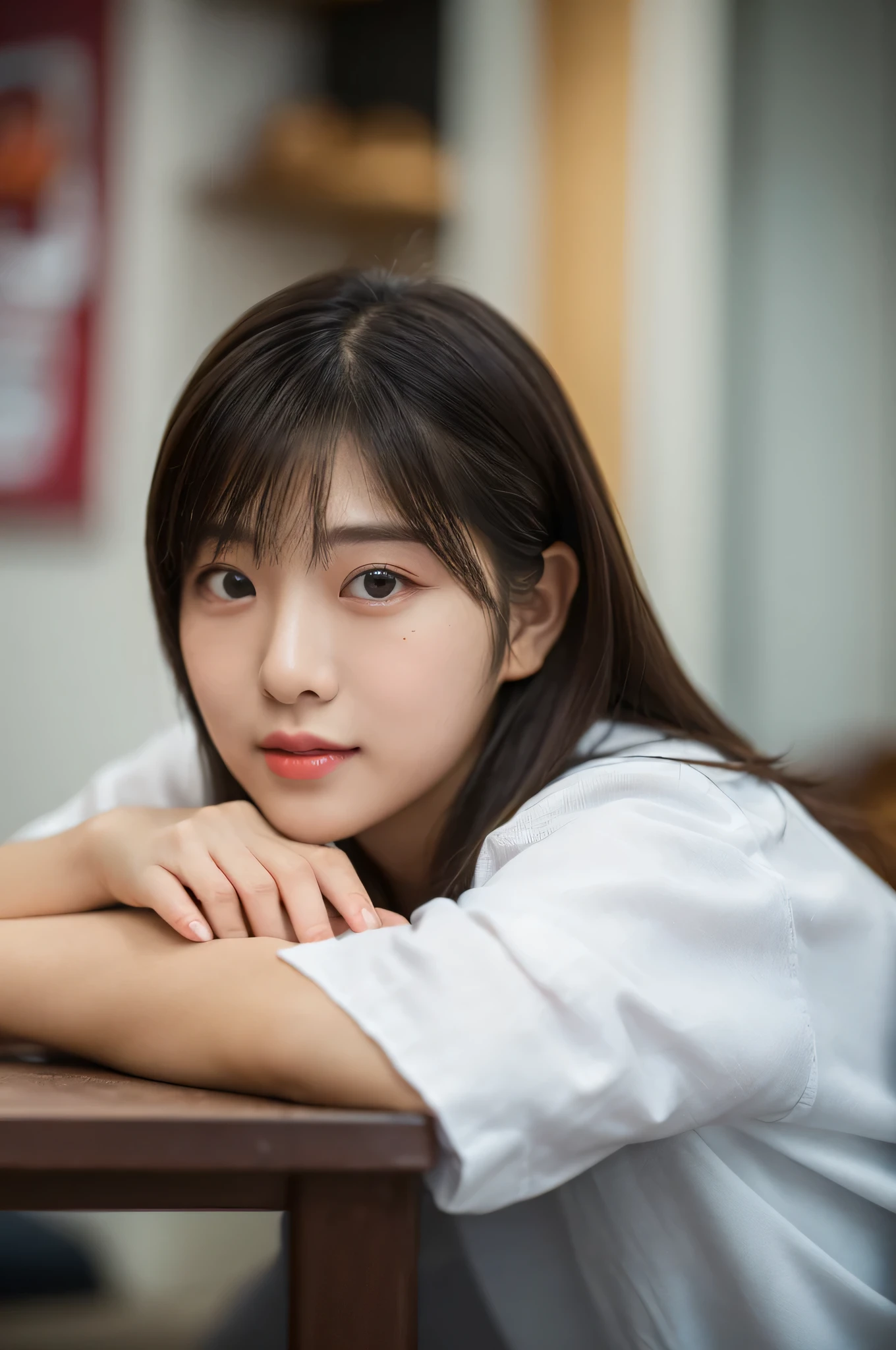 "(highest quality,16k,High resolution,table top:1.2),Super detailed,(Minami Hamabe:1.3),(realistic,photo-realistic:1.37),(beautiful woman standing:1.6),,26 years old, beautiful and detailed face,Detail view,(Portrait from head to knee:1.6),,Dark brown medium hair,girl in her 20s,soft pastel color palette,studio lighting"(highest quality,16k,High resolution,table top:1.2),Super detailed