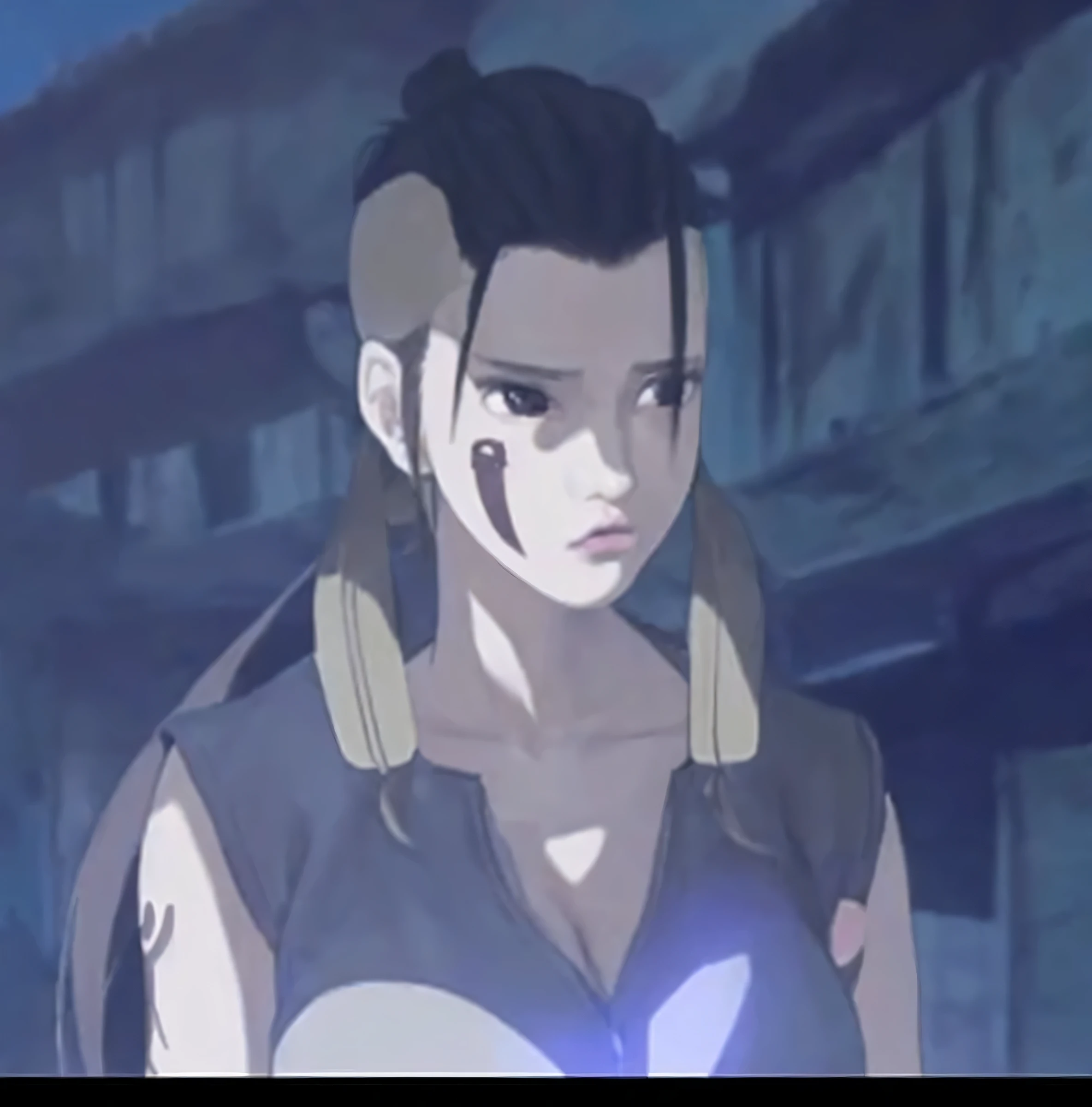 ana has long brown hair which she wears in a ponytail with two locks of hair framing her face over her large, black eyes. She also wears a light shade of lipstick and has the traditional fang-like tattoos of the Inuzuka clan on both of her cheeks, in addition to a tattoo on her upper right arm that resembles a flower (perhaps a pun on her name, which can also mean "flower", as well as "nose"). She wears a brace on her left wrist, bracelets on her right hand as well as bandages and usually wears the beige Konoha medic uniform when on duty in the village, and during battle wears a form-fitting variation of the Konoha flak jacket which doesn't have any chest pockets and she keeps the front of her jacket unzipped, exposing her cleavage. She also wears a pair of form-fitting shorts cut just above the knee, bandages just below her tattoo and wrist-warmers. Hana also noticeably has a softer appearance than the other members of her family, not having slit-like eyes, or wild, shaggy hair. During the Fourth Shinobi World War, she donned the standard uniform of the Konoha-nin and the forehead protector of the Allied Shinobi Forces.

As a , she wore light-brown clothes with white fur around the collar and a grey sash around her waist.