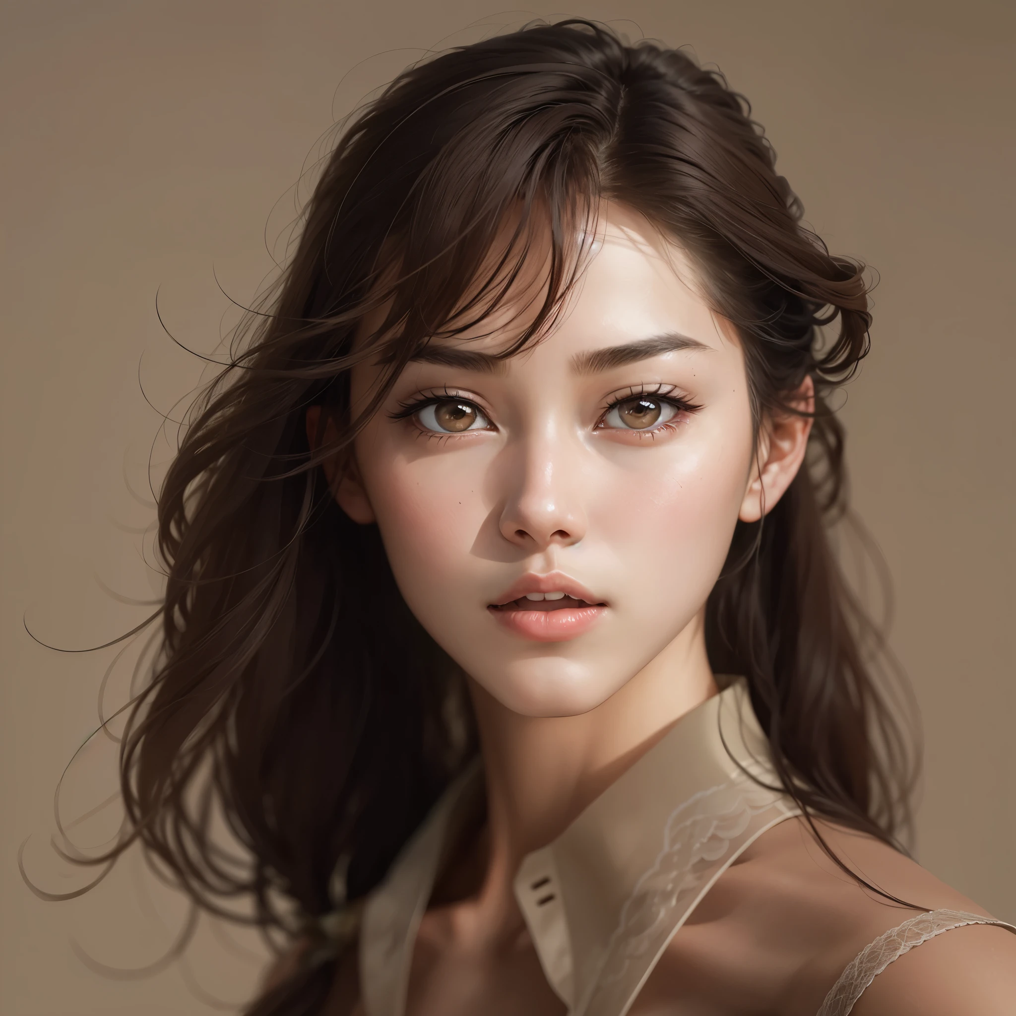 cute girl photo realistic