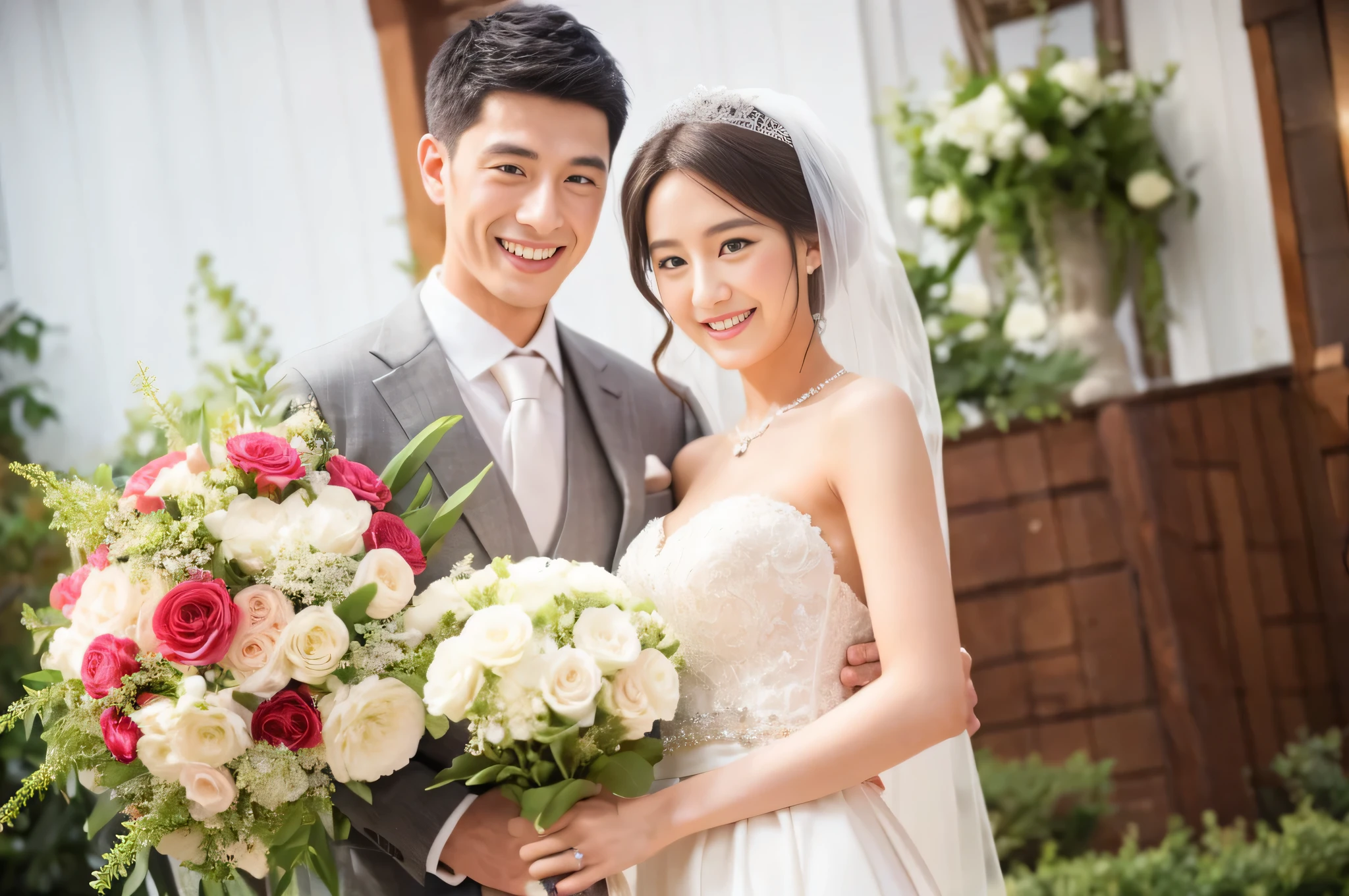 happiness、bouquet、wedding style