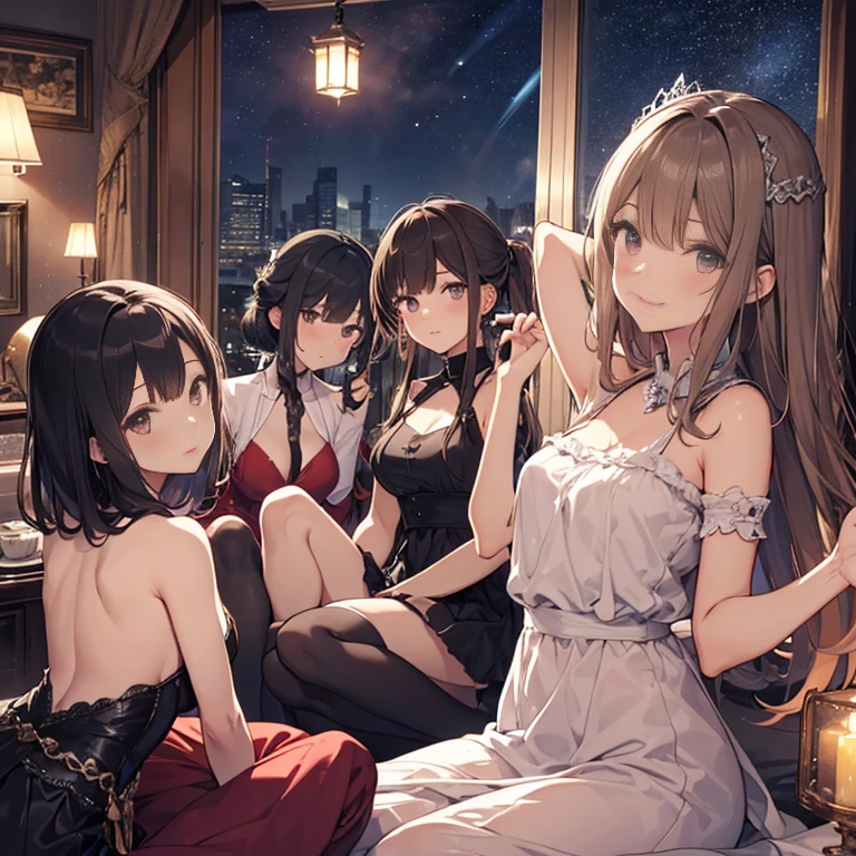 Three Asian women taking a photo in a room, Ulzzang, Three sisters looking in the mirror, 8k)), Popular Korean makeup, Profile picture, beautiful girl, 8k 自撮り写真, Cute - Nice - Face, Popular Korean makeup, Shishion Wu, pretty girl, Korean Girls, avatar Profile picture, sakimichan, very high quality, Surreal Realism, Super polished, high quality, 8k解像度, Diverse styles, Exposing shoulders without exposing breasts,