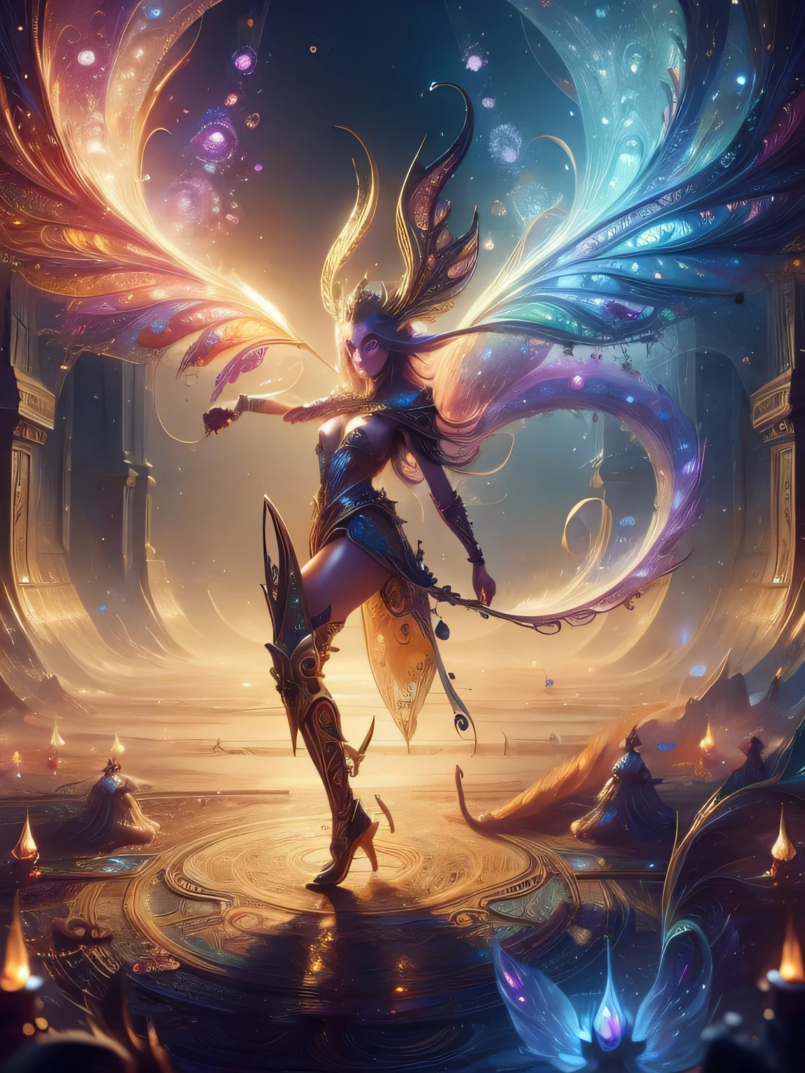 (Best quality, 4k, High-resolution, Masterpiece:1.2), Ultra-detailed, Realistic, Radiant lighting, Epoch Elves, Portraits, Fantastical colors, Fine art, Ethereal beings, Dreamlike, Whimsical creatures, Detailed facial features, Glowing eyes, Elven beauties, Ethereal glow, Mythical creatures, Harmonious composition, Dazzling colors, Stunning visual effects, Otherworldly appearance, Mesmerizing artistry, 