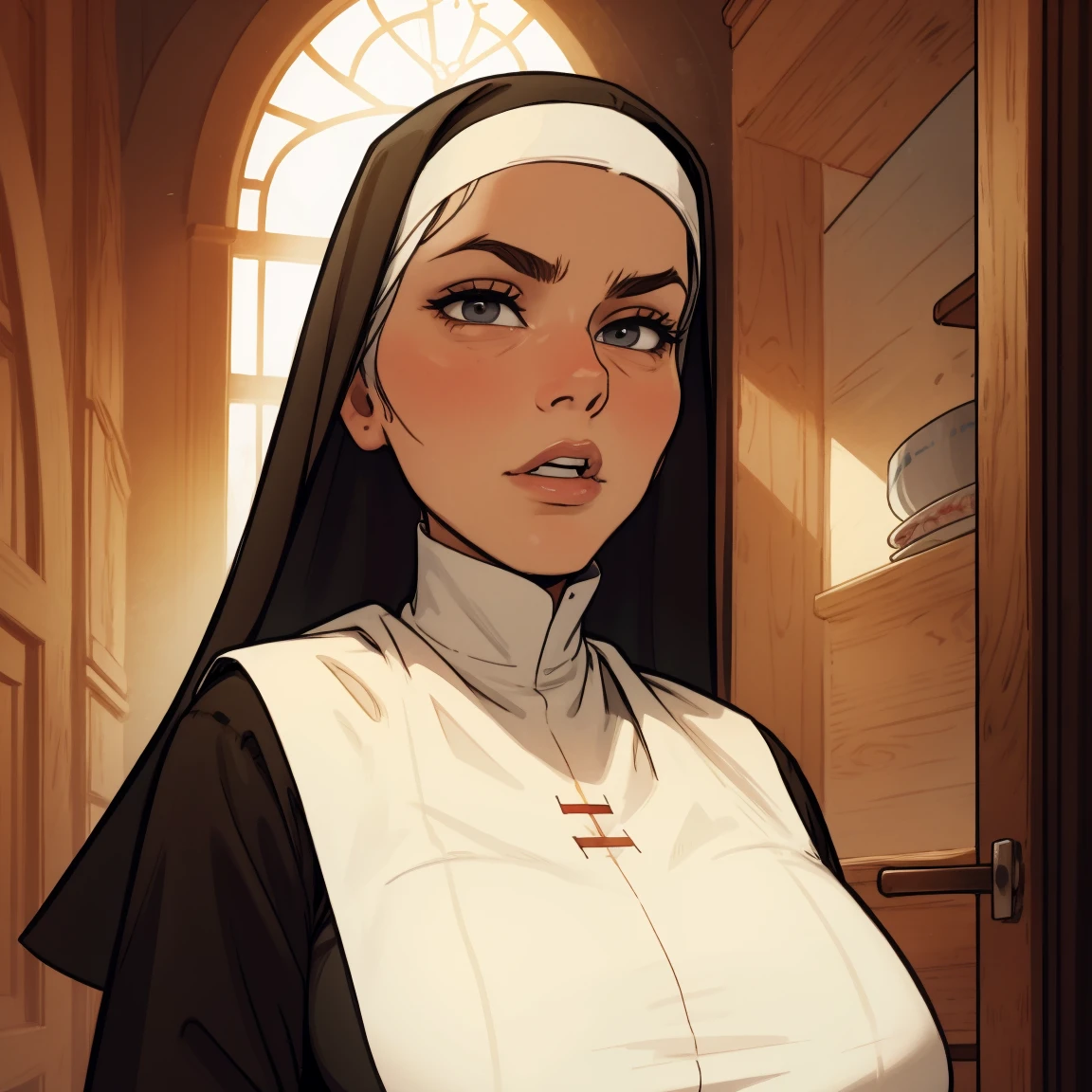 Nun, portrait