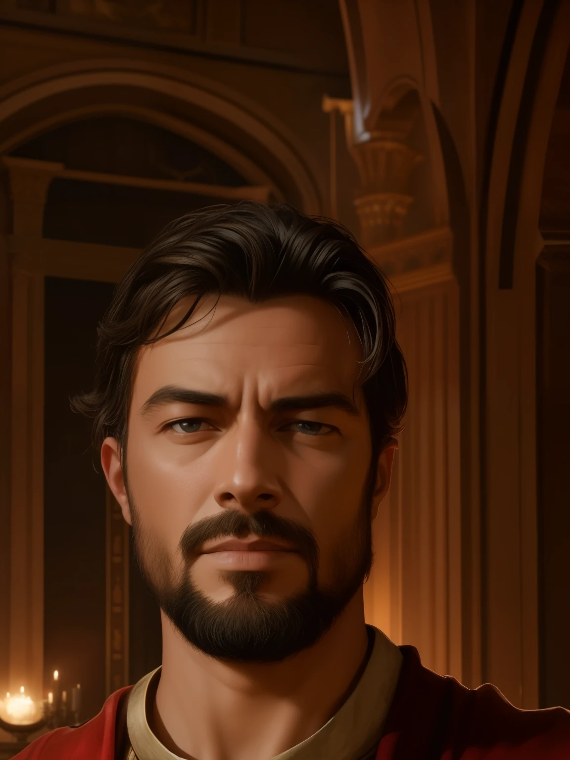 fan art of Keanu Reeves giving a passionate speech,(((dressed in biblical times clothes))),white shirt, Keanu Reeves, the matrix (1999), night, 80mm, ((western animation)), (short hair), desperate, speech, (screaming:1.2)
