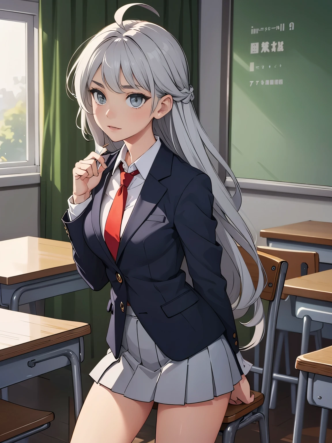 light grey hair