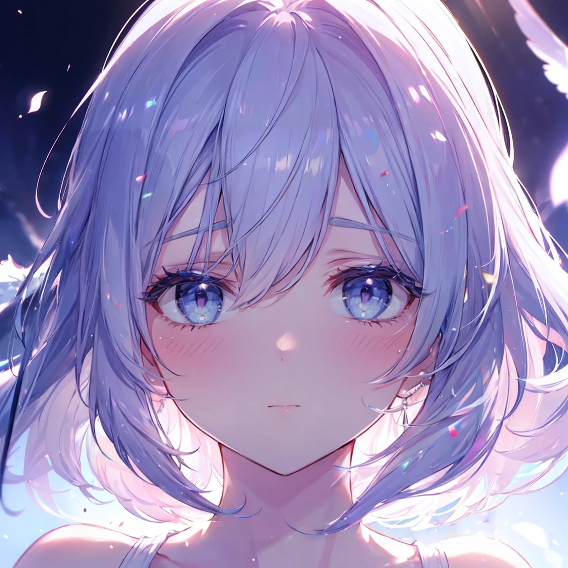 (((A closer look: 1.4))) Kindergarten children, cinematic light, Slim body with curves, Her skin is perfectly white, soft, And smooth, ((No NSFW)), Very delicate and beautiful CG illustrations, highest quality, High resolution, dynamic angle, Full length lens, (1 girl), floating, soft light, high key lighting), shining light, Purple Halo, Flapping background, ((Very cinematic: 1.5))
