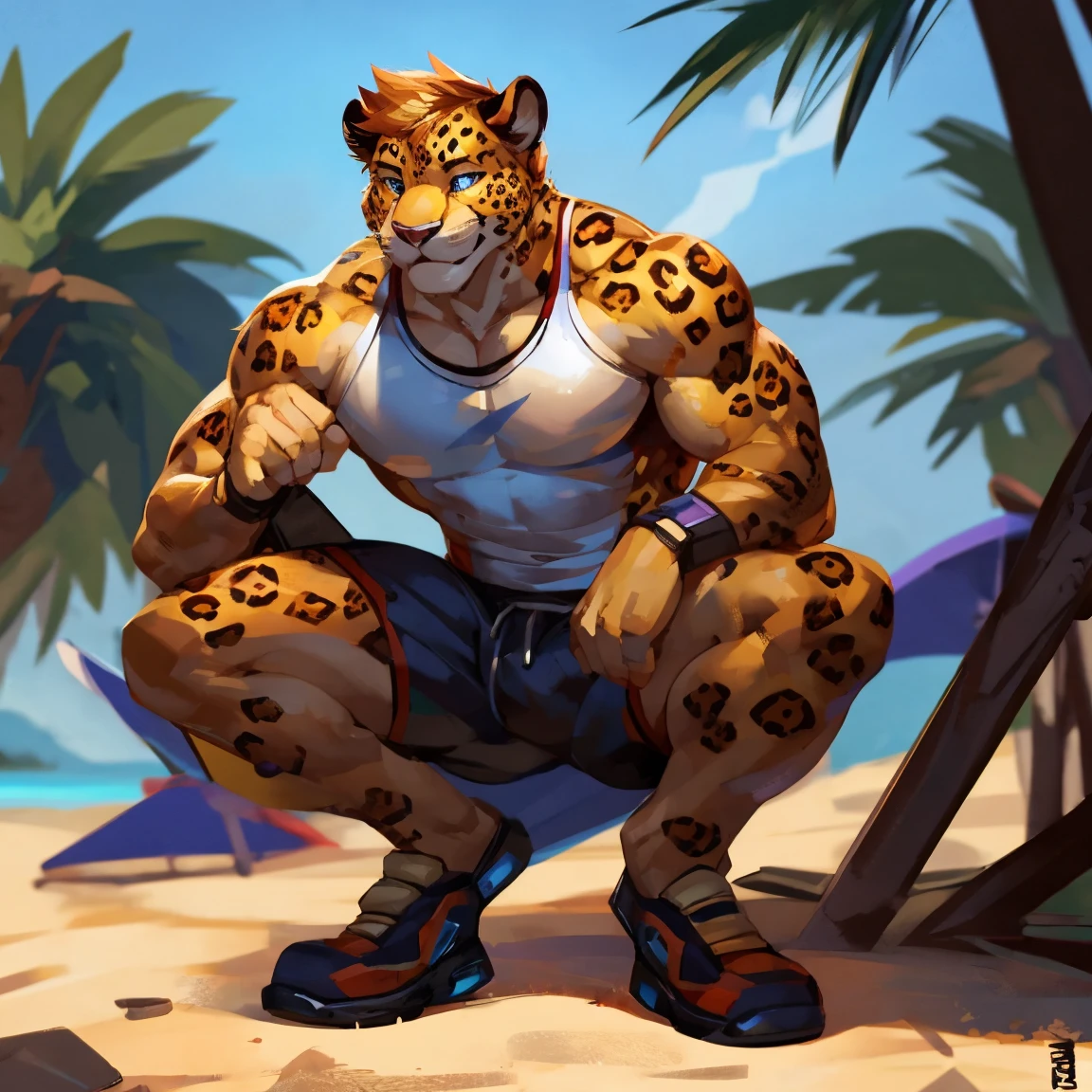 anthro, jaguar, fitness, By mystikfox61
