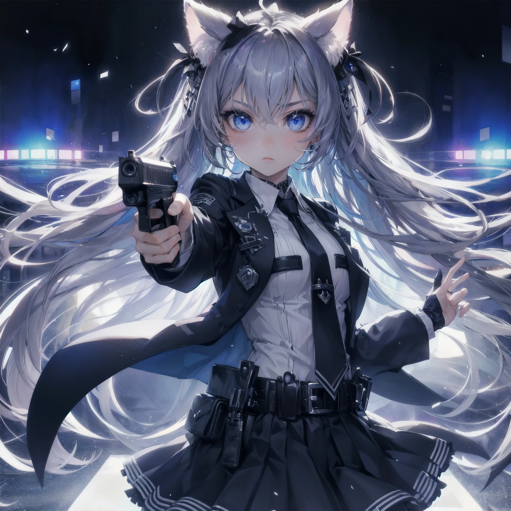 high quality,hd,16k,sharp line,1girl,fantasy,cat ears cat tail,beautiful hair ,cute face, large breasts ,nice legs,,focus girl,detailed beautiful face,detailed clothes,beautiful eyes,sexy,dynamic angle