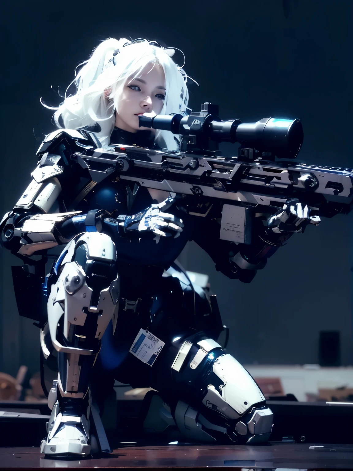 (best quality:1.2), 8k, highres, octan render, (masterpiece), extremely ultra detail, cyborgized Japanese woman, extremely ultra cute face, , skinny body, flat chest, (blue metallic mechanical frame:1.5), (Power cables connected throughout the body), detaile up, Instead of hair, there are cables growing out of it, mechanical fusion, mechanical skeleton, bio mechanics, mechanical life-form, highly intricate detail, extremely ultra real texture, human-like skin, realistic hair, ultra realistic details, professional lighting, (realistic:1.4), (RAW photo:1.2), (photorealistic:1.5)