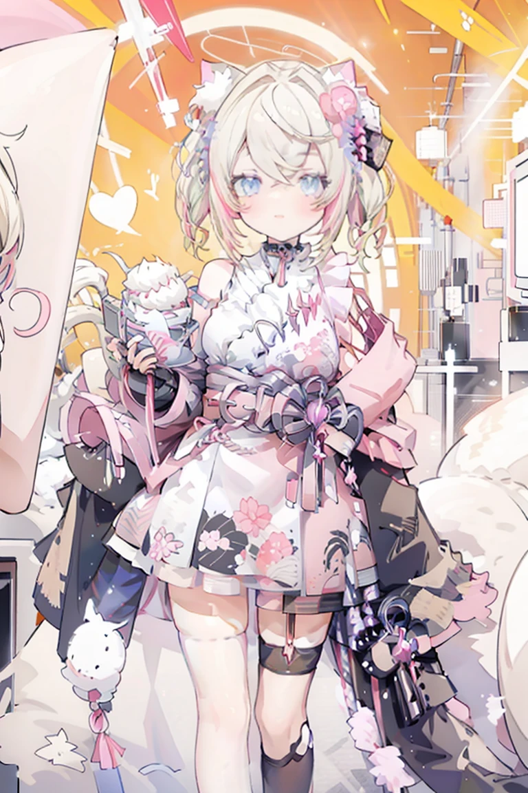 Cute anime waifu wearing beautiful clothes, Azure Lane style,anime goddess,anime style 4k, Perfect body, perfect big breasts,((best quality, 8K, masterpiece :1.3)),white stockings