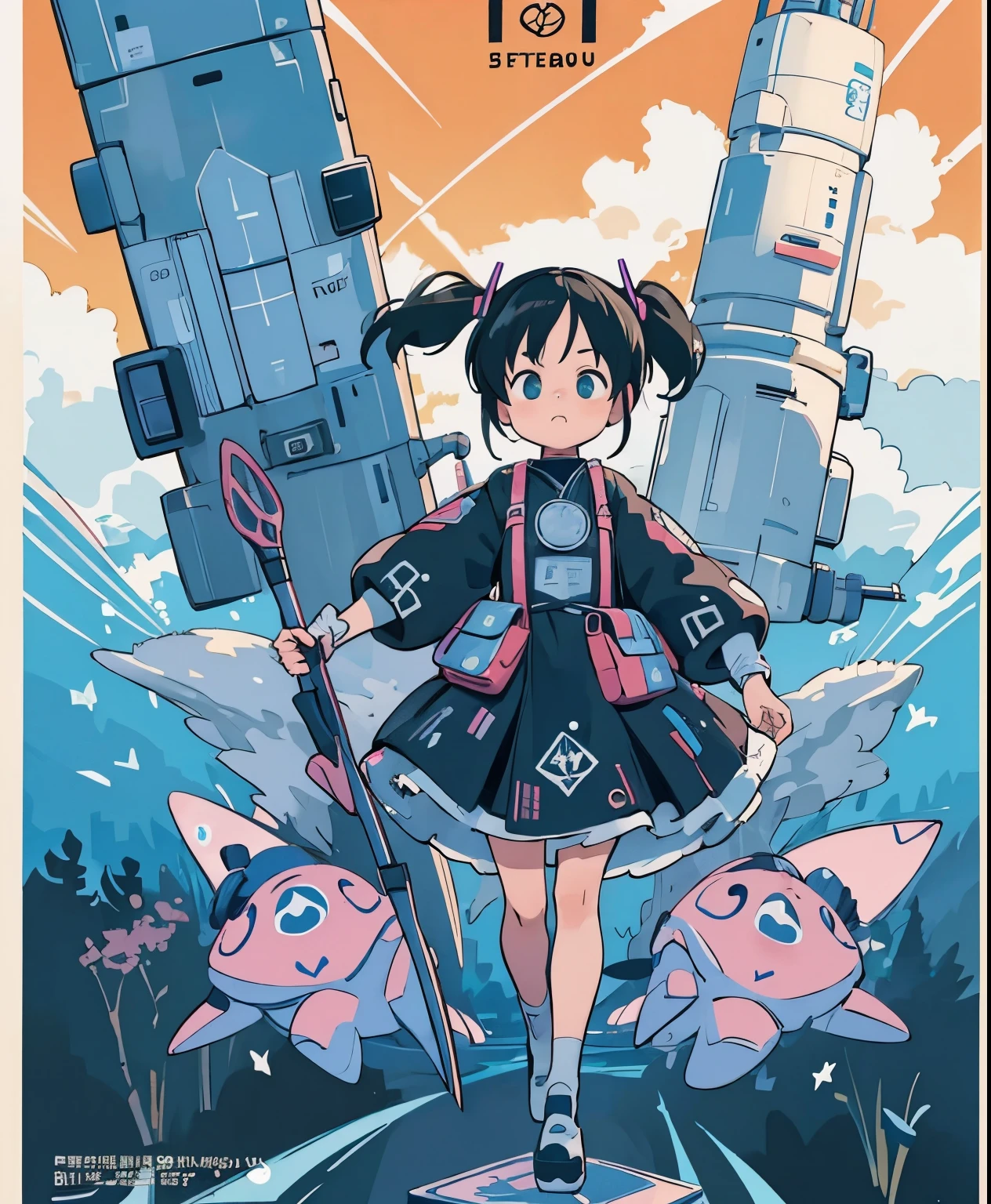 (masterpiece、最high quality、最high quality、official art、beautiful beautiful:1.2)、(1 girl:1.3)Hatsune Miku、twin tails,big breasts,((full body esbian))1 girl，stand position，full body esbian，I can see the whole body, alone,Telepathic Woman, Machine body, cyber punk, The body is mechanical or prosthetic, advanced technology, long silver hair, The aircraft is painted silver，cyber punk design, the eyes are bright blue, 繊細なcyber punkメイク, Advanced technology cane, Deep covering, (Impressionism: 1.4), (tarot: 1.3), Alphonse Mucha, full length, no background,  eye reflection, high details, gothic art, Baroque Motion Blur, ray tracing, reflected light, multi view, perspective, ultra wide angle, table top, anatomically correct, Super detailed, high details, high quality, Wearing goggles,she keeps her mouth open,hair standing on end