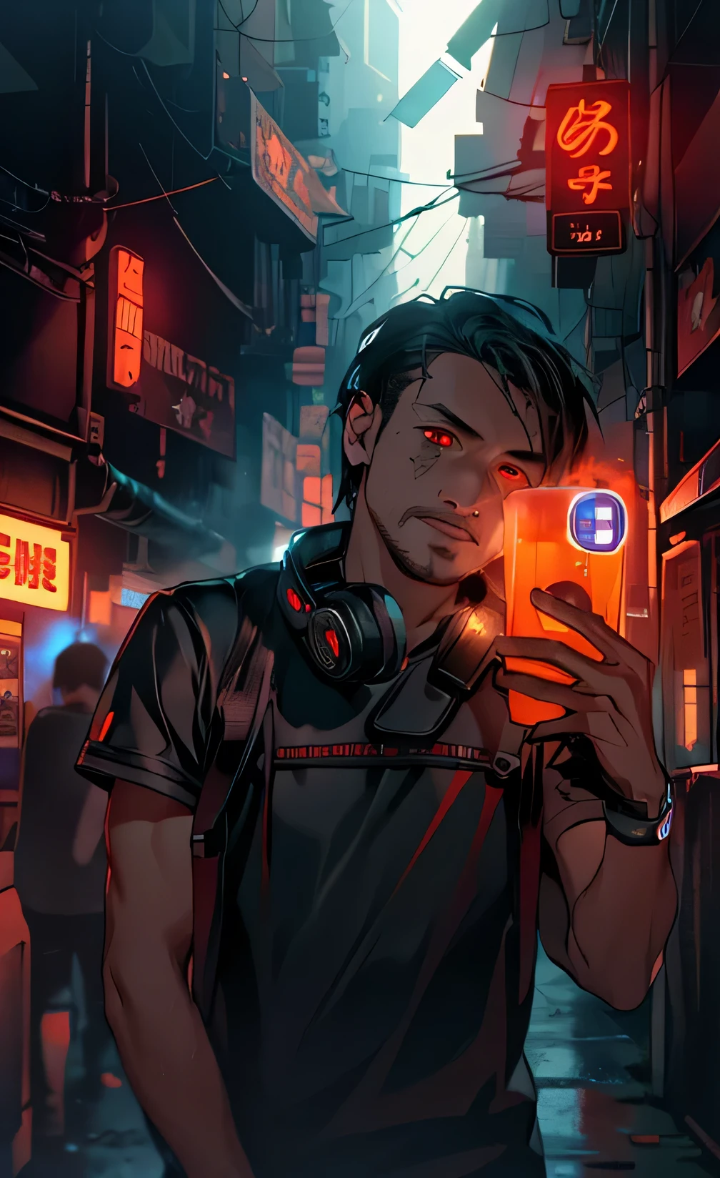 Ultra detail, high resolution, super detail, best quality, amazing, top quality, extremely detailed CG Unity 8k wallpaper, cinematic lighting, cyberpunk, dark boy, trash gang mask, red eyes, unreal explosion scene,