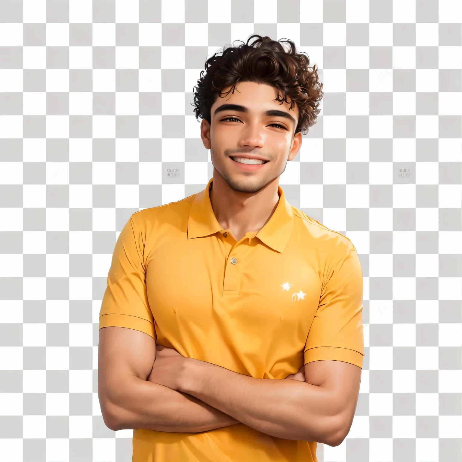 obra de arte, Melhor qualidade, colocar fundo celestial, homem com roupa do exercito