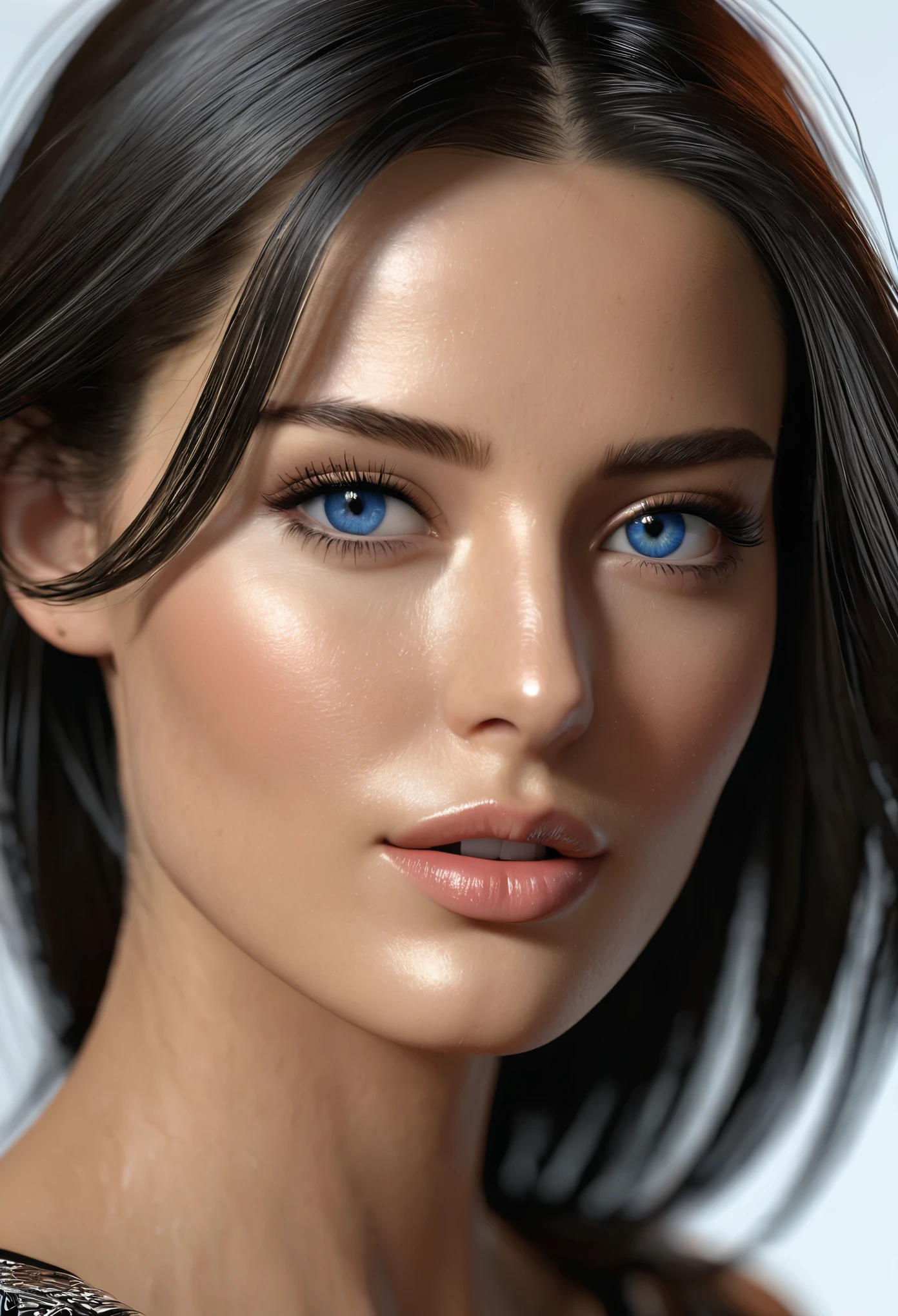 Carmen Kass is a supermodel from Estonia who was active in the 2000s. Her facial and physical characteristics are as follows:
Facial features:
1. Almond-shaped eyes: Carmen Kass has distinctive almond-shaped eyes, with vibrant blue irises that are striking.
2. High cheekbones: Her face features high cheekbones, and this beautiful bone structure accentuates her facial features.
3. Thin nasal bridge: Her nasal bridge is thin and well-defined, forming a part of her distinctive facial features.
4. Long black hair: Her hair is typically black, and it is as smooth and attractive as silk.
Physical features:
1. Height: Carmen Kass is tall, with a slender proportion that is characteristic. Her height is about 180cm (6 feet) or more.
2. Slender body shape: She has a slender body shape, which is perfect for her career as a stylish fashion model.
3. Long legs: Her legs are very long, contributing to her success in the modeling industry.
((Top Quality)), ((Masterpiece)), (Details: 1.4), 3D, Thick voluminous hair, light particles, pure energy chaos antitech, HDR (High Dynamic Range), ray tracing, NVIDIA RTX, super resolution, Unreal 5, subsurface scattering, PBR Texturing, post-processing, anisotropic filtering, depth of field, maximum clarity and sharpness, multi-layer textures, albedo and specular maps, surface shading, accurate simulation of light and material interaction, perfect proportions, Octane rendering, two-tone lighting, wide aperture, low ISO, white balance, trichotomy, 8K RAW