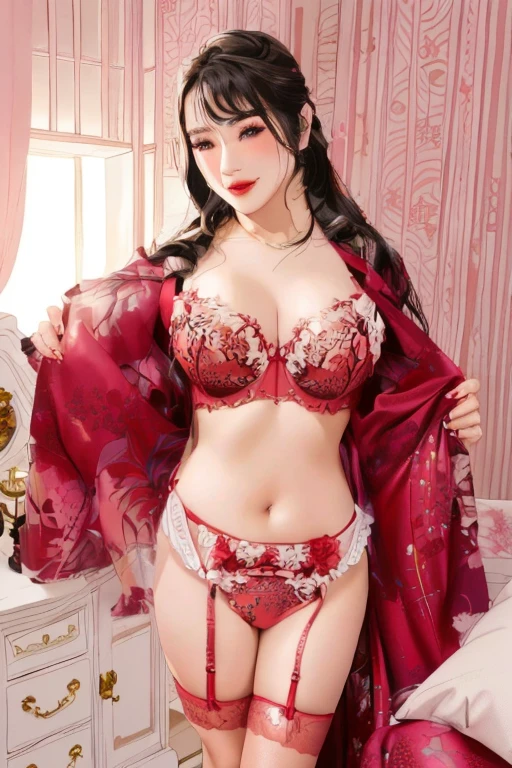 araffe asian woman in lingerie posing in a bedroom, wearing sexy lingerie, lingeries beauty, sexy girl, lingerie, japanese goddess, japanese model, with beautiful exotic, lovely woman, gorgeous lady, beautiful sexy woman photo, sexy push up bras, beautiful asian girl, satin, jaw-dropping beauty, Yoshitomo Nara, japanese