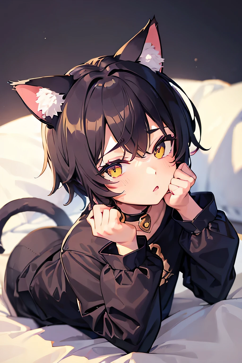 (((cat ears boy))), 8k, ((best quality)), 7 yease old, very cute