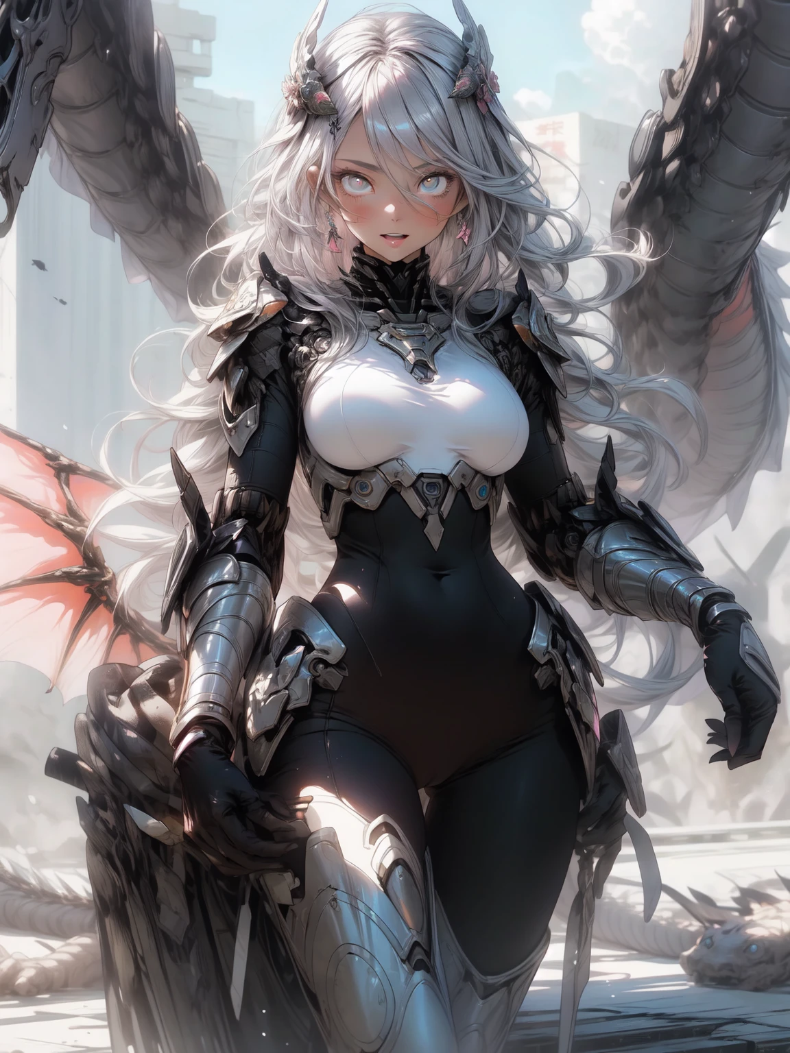 (megan fox), ((((((1 muscular demon girl)))))), (((huge upper body))), long hair, ((((huge demon wings))), (((pale skin))), (((sharp teeth, Huge horns, large nails))), navel, ((((full body front view)))), (((perfect hands, perfect fingers))), (((black empty background)))