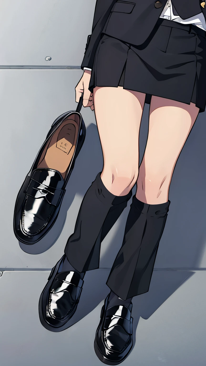 It has been placed,black loafers,