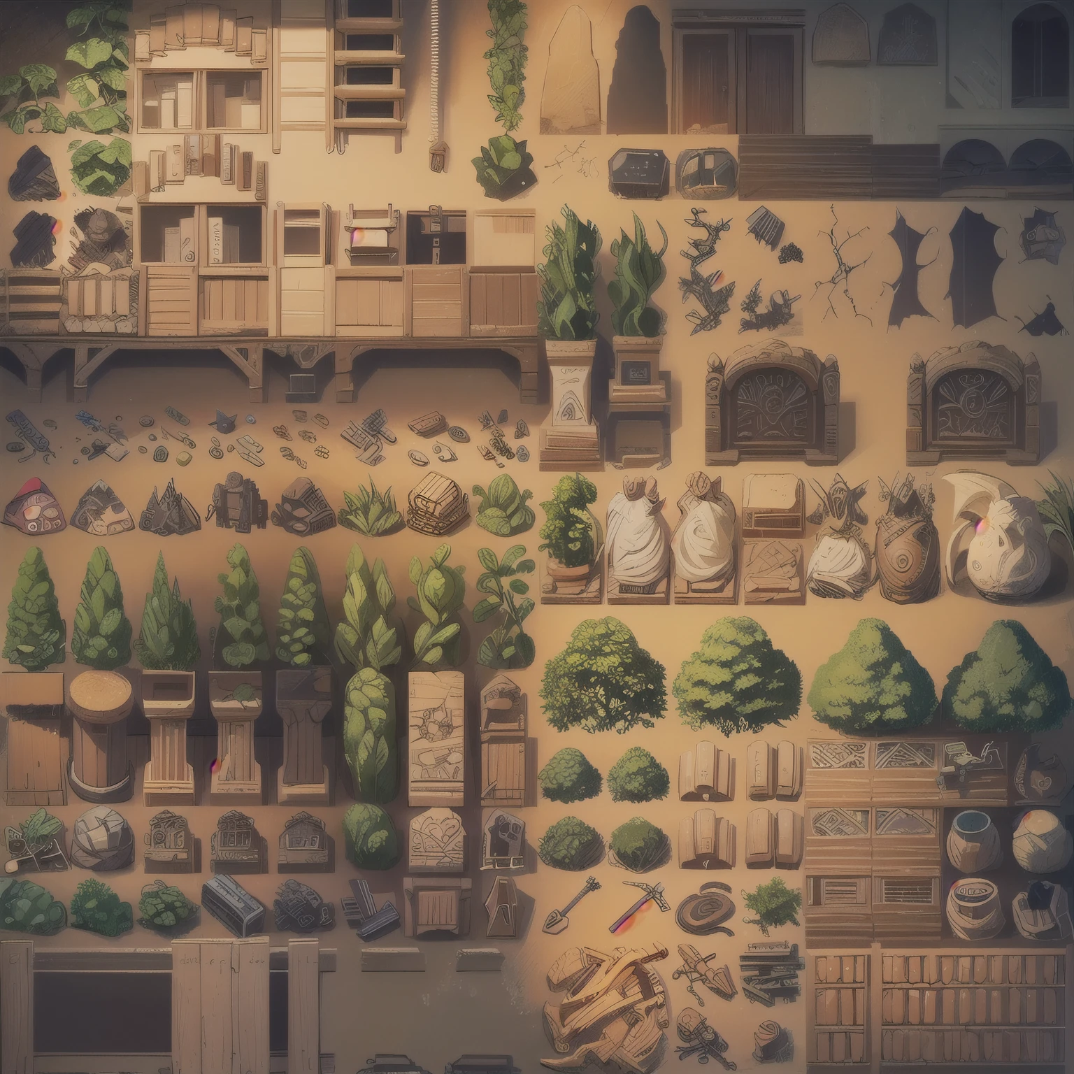 a closeup of a bunch of images of different types of objects, tilset, more textures, tilset asset store, activos de videojuegos, detailed pixel artwork, detailed pixel art, textura del juego, Edificios cubiertos de greebles, texturas de desarrollo, video textura del juego, diferentes texturas y materiales, Textura 2D, arte detallado del juego, Textura 2D, beautiful detailed pixel art