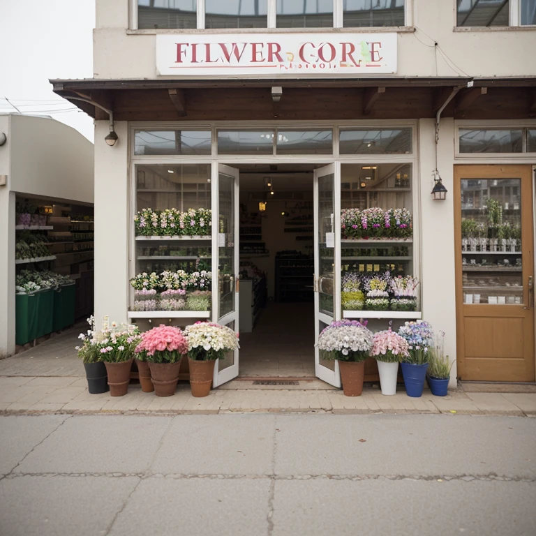outside view of flower shop store