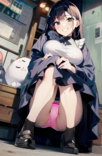 Underwear that's digging in、pink underwear、flashy underwear