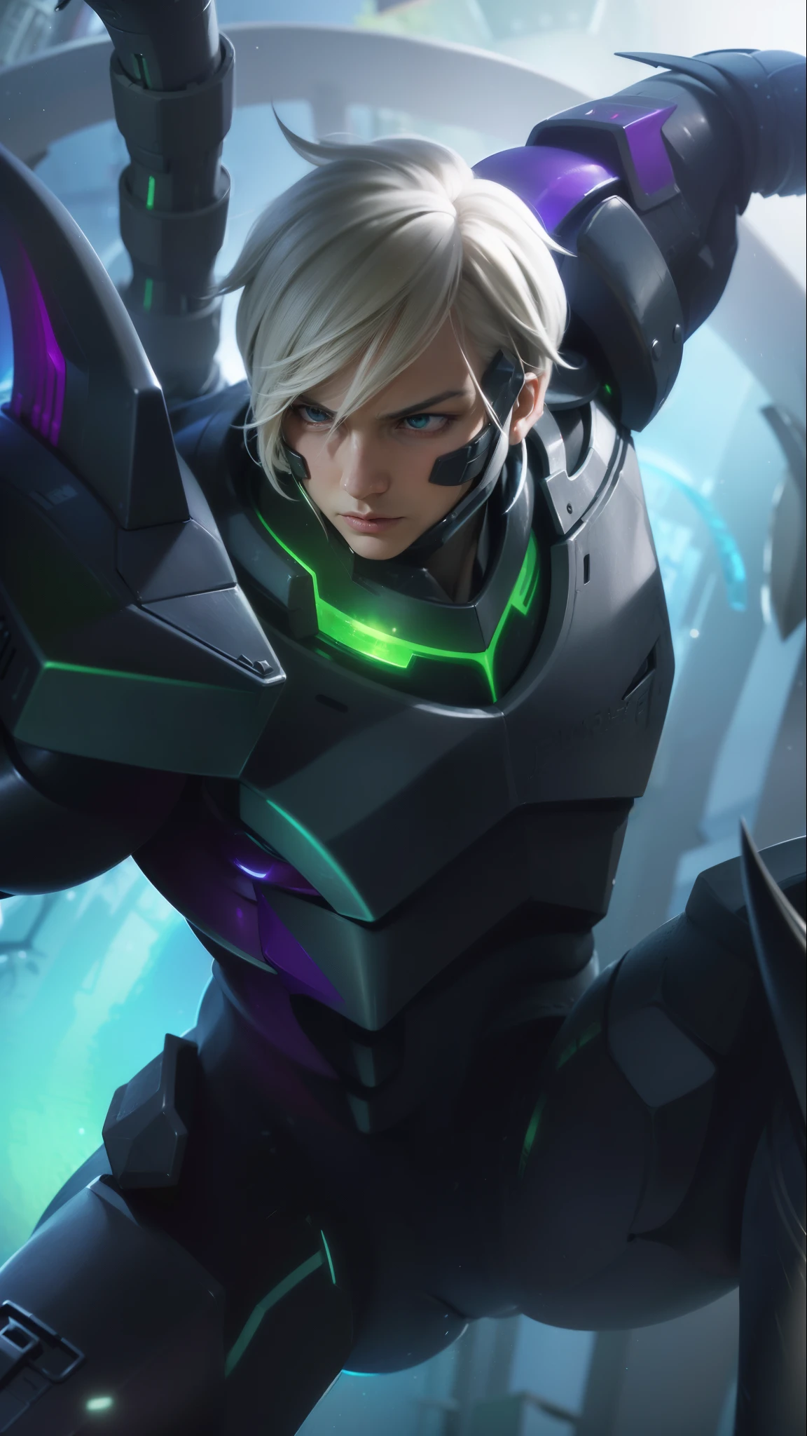a close up of a boy with a sword in a space setting, amazing portrait of viego, official splash art, riven, extremely detailed artgerm, iconic character splash art, character splash art, stanley artgerm lau, xqc, kda, by Yang J, sigma from overwatch, steven artgerm lau, league of legends character art, masterpiece, ((perfect eyes)) best quality, (semirealism:1.9), beautiful lighting, (extremely detailed CG unity 4k fhd wallpaper), High Detail, Sharp focus, dramatic outdoors, 1 boy ,19 years old, 8k, ultra hd, ultra detailed texture, hyper realistic, masterpiece, detailed texture, detailed face, detailed skin, detailed lighting, (photorealistic:1.5), best quality, beautiful lighting, cinematic lighting, professional lighting, ultra highres, realistic, detailed hair, real hair, high quality, (realskin:1.5), extremely detailed, finely detail, ultra-detailed, purple eyes.