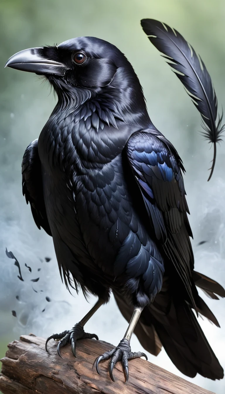 Angry magicians，Raven Magician，Crow feather clothing，Raven Staff，Magical crow magic，Powerful magical energy