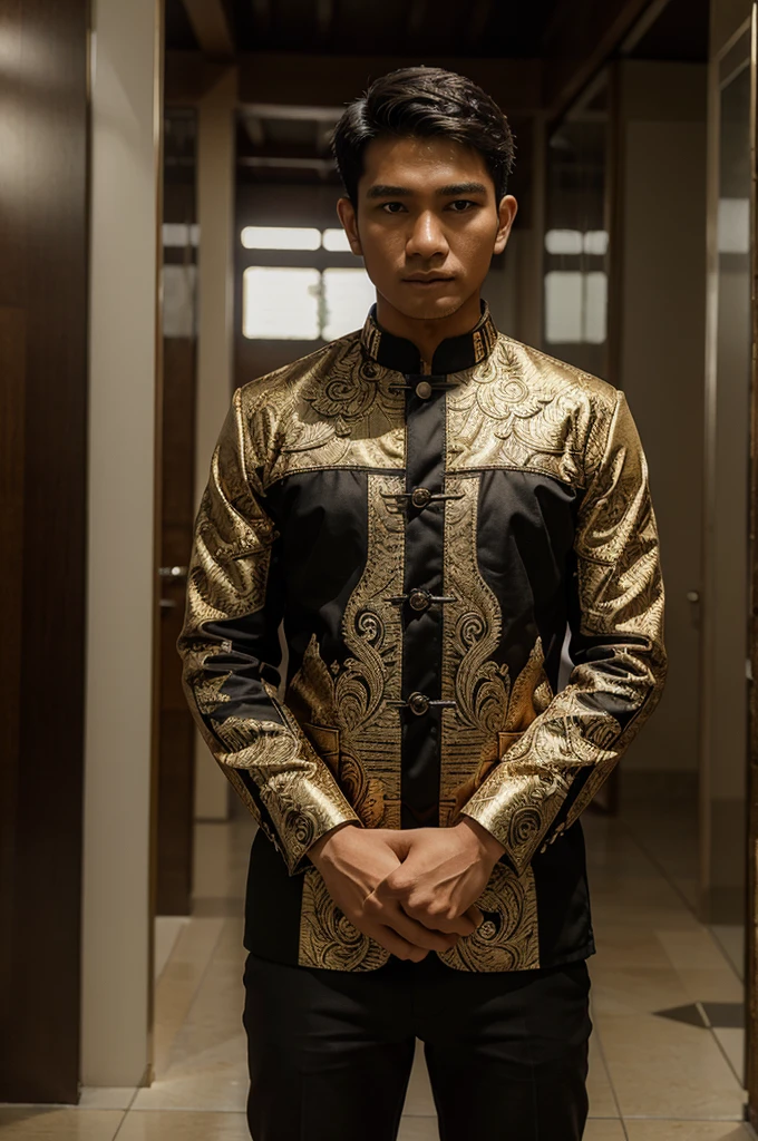 ((best quality)), ((masterpiece)), (detailed), 25 years old Indonesian men wearing blazzer