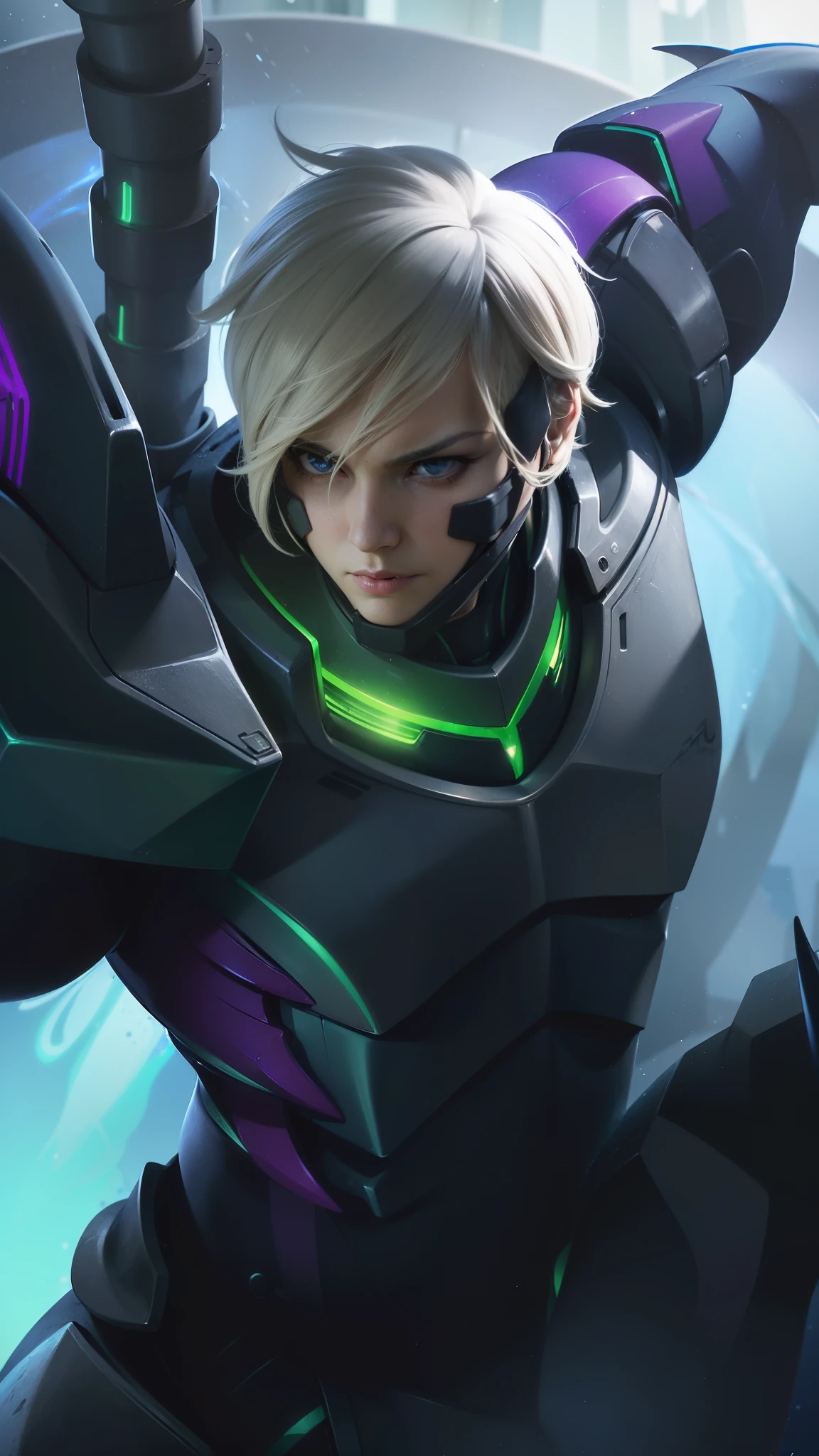 a close up of a person with a futuristic outfit on, amazing portrait of viego, stanley artgerm lau, riven, extremely detailed artgerm, official splash art, iconic character splash art, steven artgerm lau, xqc, kda, artgerm jsc, character splash art, sigma from overwatch, :: rossdraws, masterpiece, ((perfect eyes)) best quality, (semirealism:1.9), beautiful lighting, (extremely detailed CG unity 4k fhd wallpaper), High Detail, Sharp focus, dramatic outdoors, 1 boy ,19 years old, 8k, ultra hd, ultra detailed texture, hyper realistic, masterpiece, detailed texture, detailed face, detailed skin, detailed lighting, (photorealistic:1.5), best quality, beautiful lighting, cinematic lighting, professional lighting, ultra highres, realistic, detailed hair, real hair, high quality, (realskin:1.5), extremely detailed, finely detail, ultra-detailed, purple eyes.