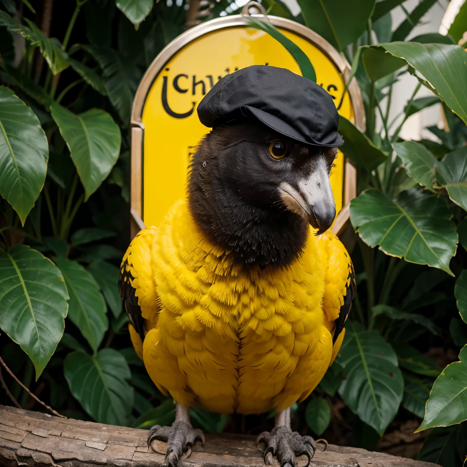 Criar Um mascote amarelo no formato de uma betoneira, wearing a black cap with the word "Oasis" escrita nele? Parece uma ideia interessante! Esse mascote seria para algum tipo de marca ou empresa?
