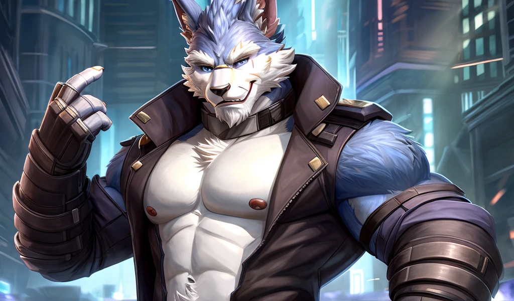 masterpiece, high quality, Liam from dislyte,anthro, majestic hot pose,furry, dislyte 