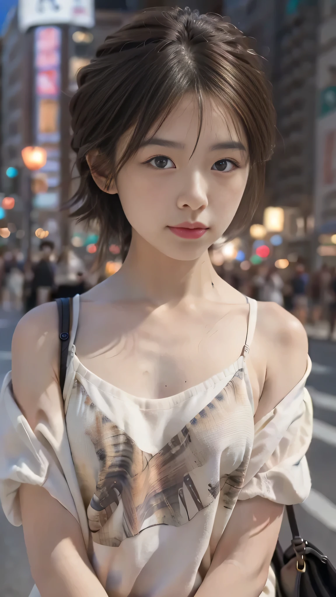 Create a realistic asian girl image in selca for upload instagram profile