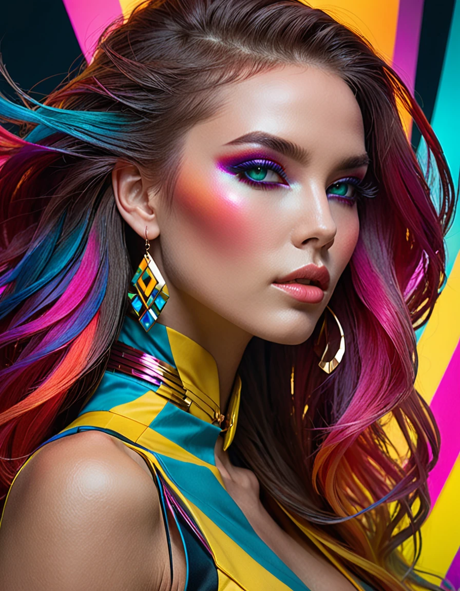 designed digital art, trending digital fantasy art,stephen lau and artgerm, as seen on artgerm, artgerm julie bell beeple, stanley artgerm lau, artgerm and ben lo, portrait of , artgerm on artstation pixiv photorealistic fashion cover photo, side view of a beautiful ukrainian woman, with beautiful and colorful makeup, splash colors, studiolight, realistic, beauty, 8k, UHD --s 250 --style raw --v 6.0